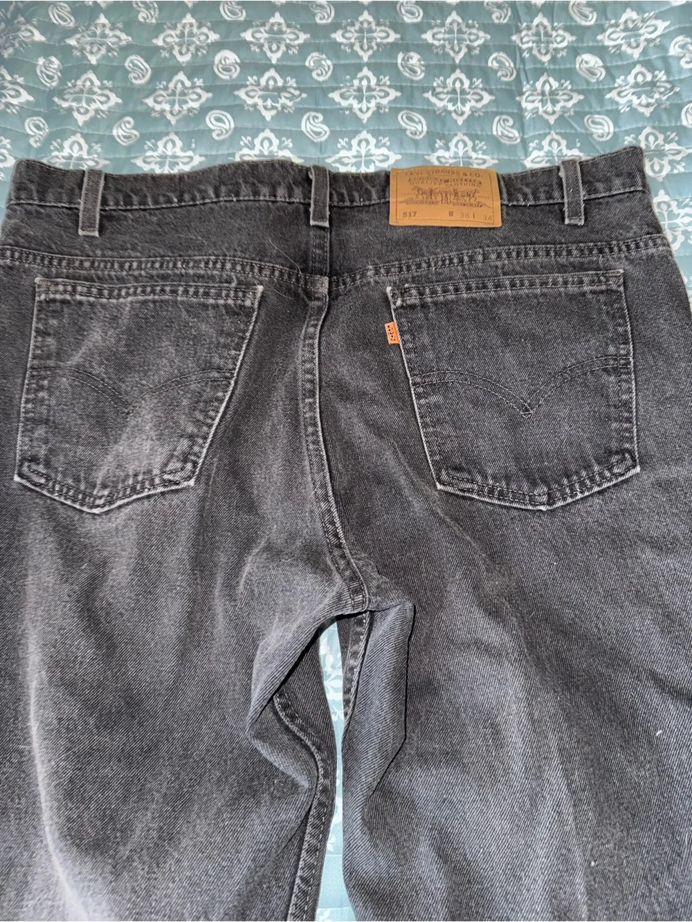 📣Levi's Men's Straight Jeans in Charcoal Gray Wash vintage 1996